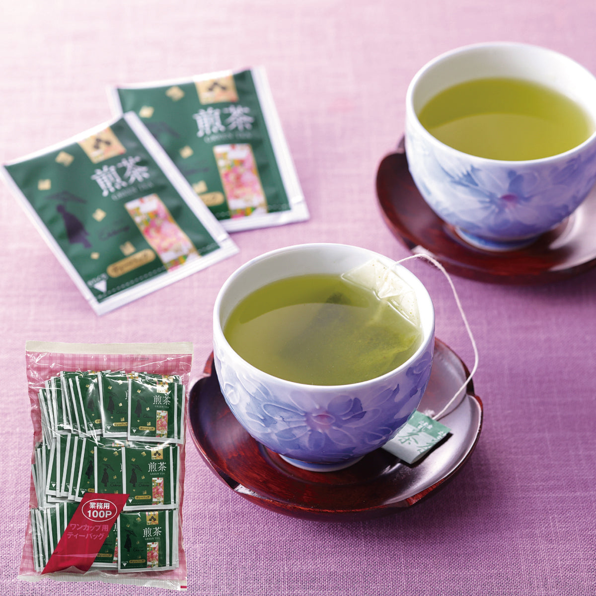 宇治抹茶入り煎茶一煎用ティーバッグ 150g(100袋)