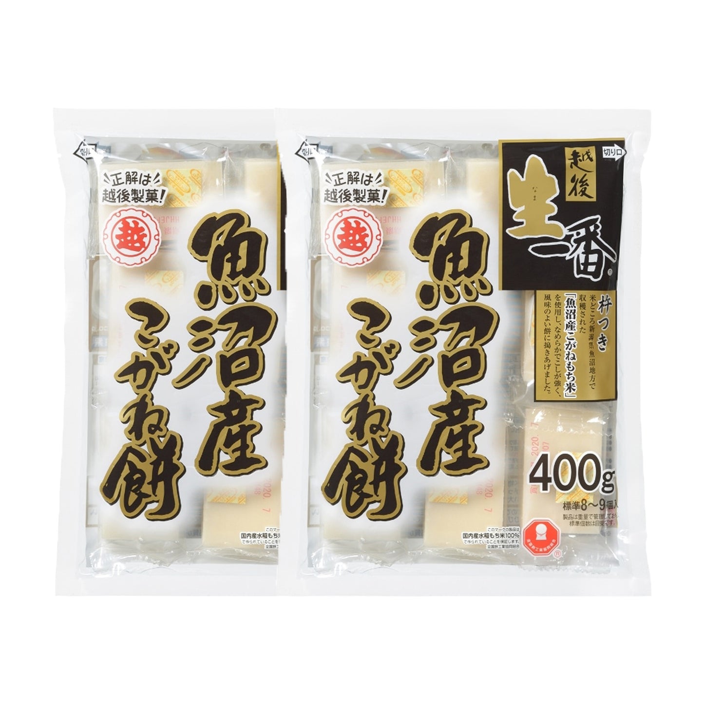 生一番魚沼産こがね切り餅 400g