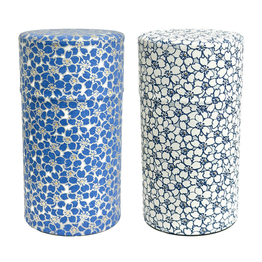 【新発売】茶缶　桜（青／白）　